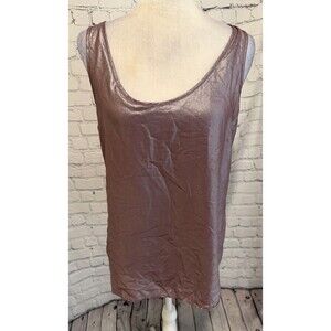 NWT NY& Co. sleeveless, metallic Tank top shimmering lavender mauve shade Large